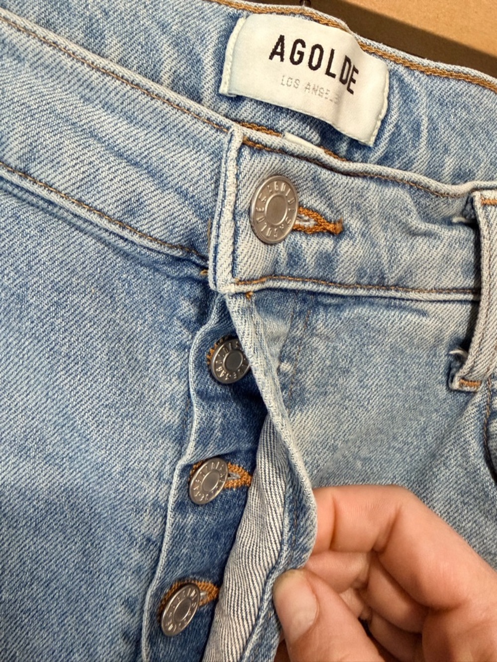 AGOLDE Riley High Rise Straight Crop Jeans Size 30 - Picture 3 of 9